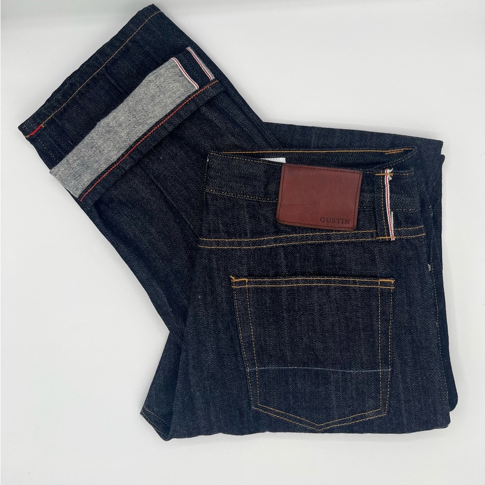Gustin Men's Black Straight Jeans